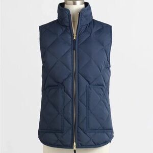 J. Crew Quilted Navy Barn Vest